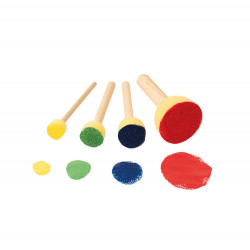Set 40 de bureti pentru pictura, 4 dimensiuni, pentru gradinita si scoala - Img 1