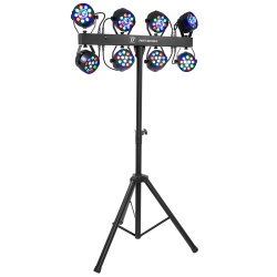 SET 8 PAR-URI 12X1W RGBW + TREPIED SI HUSE TRANSPORT - Img 2