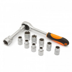 Set chei tubulare - 12 buc. - 1/2" - 10 - 24 mm - Img 1