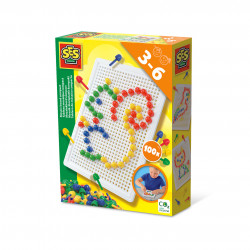 Set creativ mozaic - Tabla compacta mozaic cu peg-uri colorate