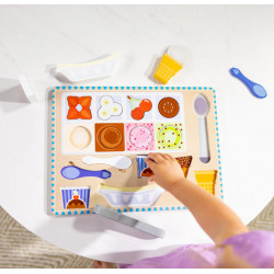 Set de joaca din lemn si puzzle magnetic Inghetata - Img 2