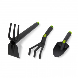 Set instrumente de grădină - cazma, greblă, sapă - plastic - 3 buc - Img 1