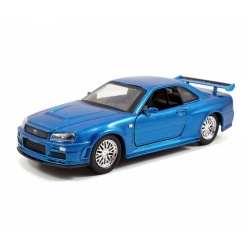 SET MASINUTE METALICE FAST & FURIOUS BRIAN&#39;S NISSAN SKYLINE GT-R(BNR34) SCARA 1 LA 32 - Img 2