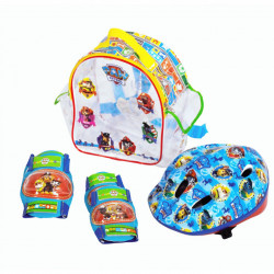 Set protectii Saica, casca, genuchiere si cotiere, Paw Patrol
