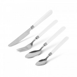 Set tacâmuri cu suport - alb - 16 bucăți - 32,7 x 19,5 x 4,7 cm - Img 1