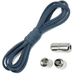 Sireturi elastice SMART pentru incaltaminte cu clema metalica, culoare albastru - Img 2