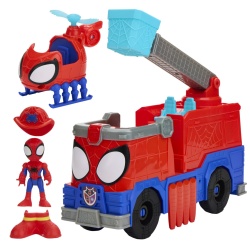 SPIDEY SI PRIETENII LUI UIMITORI MARVEL RESCUE WEBS SET CAMION DE POMPIERI CU FIGURINE SI ACCESORII - Img 3