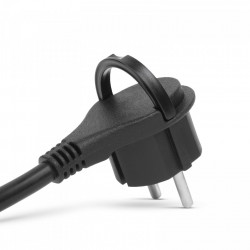 Ștecher cu clemă de plastic - cablu de 3 metri - 3 x 1,5 mm2 - negru - Img 2