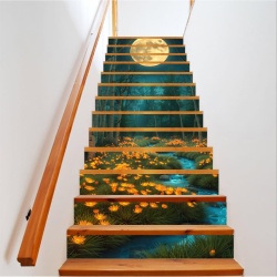 Sticker decorativ pentru scari interioare, print autoadeziv de inalta rezolutie, dimensine 200 x 124 cm, cod: AVX-STAIRS-05 - Img 1