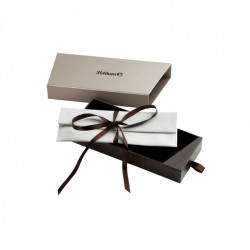 Stilou Pelikan Souveran M400 F, penita aur 14K, accesorii placate cu aur 24K, corp negru-rosu - Img 3