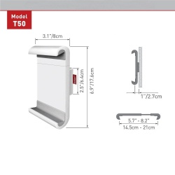 Suport tableta perete Barkan 7-12" 360° - Img 2