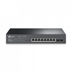 SWITCH TP-LINK POE 10 porturi Gigabit (8 PoE+), IEEE 802.3at/af, carcasa metalica "TL-SG2210MP" (include timbru verde 1.5 lei)