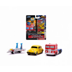 Transformers set 3 nano masinute metalice 4cm