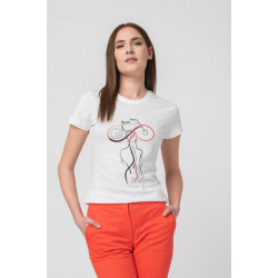 TSHIRT CASUAL F DOAMNA CU... WHITE-M - Img 2
