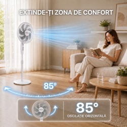 VENTILATOR CU PICIOR HEINNER HSF-M750MWH - Img 3