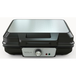 Waffle-maker Tesla WM200BX, 1000WTermostat ajustabil, Negru-Inox - Img 3