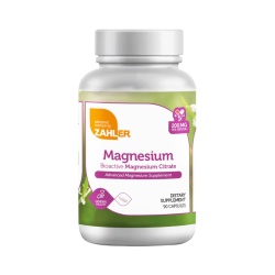 Zahler Magnesium Citrate, Citrat De Magneziu Pentru Sanatatea Inimii Si Sistemului Nervos, 90 Cps