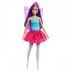 Barbie papusa barbie zana cu par mov - Img 2
