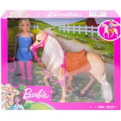 BARBIE SET PAPUSA CU CAL - Img 1