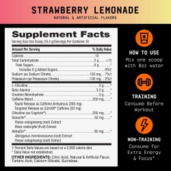 Beyond Raw Lit V2 Pre-workout With Strawberry Lemonade Flavor, Pre-workout Cu Aroma De Limonada De Capsuni, 492 G - Img 2