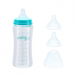Biberon de sticla 260 ml+2 tetine extra - Img 2
