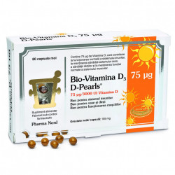 BIO-VITAMINA D3 D-PEARLS 3000UI 75MCG 80CPS