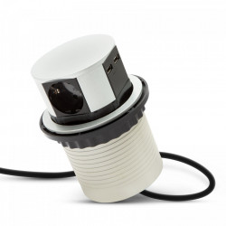 Bloc multipriza incorporabil, 3 prize + USB - Img 2