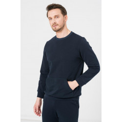 Bluza coton casual barbati navy-m - Img 4