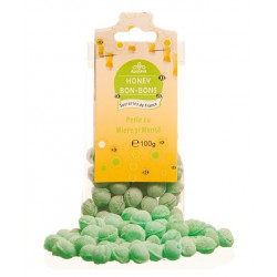 Bomboane perle cu miere si menta 100g apidava