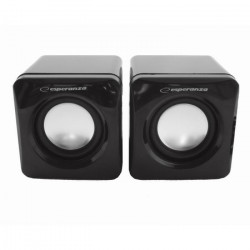 Boxe stereo pasive 6W RMS, USB, 4 Ohmi, control volum, Esperanza - Img 1