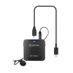 Boya BY-DM20 Kit lavaliera dubla, 2x 1,90m, USB-C + Jack 3.5 pentru PC, iOS si Android - Img 1