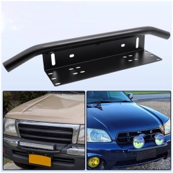 Bullbar aluminiu vopsit in camp electrostatic cu suport numar si proiectoare pentru vehicule offroad, culoare Neagra - Img 2