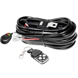 Cablaj pentru proiectoare LED cu telecomanda, functii strobo, relee si sigurante incluse, alimentare 12V