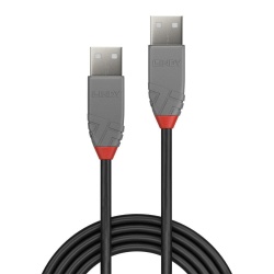 Cablu Lindy 0.5m USB 2.0 Type A, Anthra - Img 2