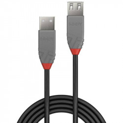 Cablu Lindy 0.5m USB 2.0 Type A Ext Anth - Img 2