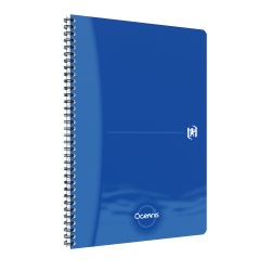 CAIET ORGANIZATOR OXFORD OFFICE OCEANIS, A4 90F, HARTIE OPTIK 90G/MP, SPIRA DUBLA, SCRIBZEE, COPERTA PP, PEFC, MARGINI DUBLE SI ANTET, PATRATELE, DIVERSE CULORI