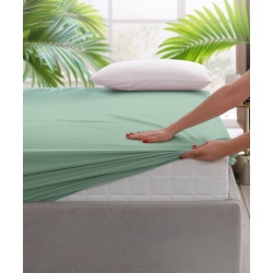CEARCEAF PAT CU ELASTIC 90X200 CM VERDE - Img 3