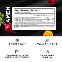 Codeage Amen Eyes Lutein Zeaxanthin And Black Pepper, Formula Pentru Sanatatea Ochilor, 90 Cps - Img 4