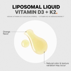 Codeage Liposomal Vitamin D3+k2 Orange Flavor, Vitamina D3+k2 Lipozomala Cu Aroma De Portocala, Formula Avansata Pentru Absorbtie Superioara, 59.2 Ml - Img 7