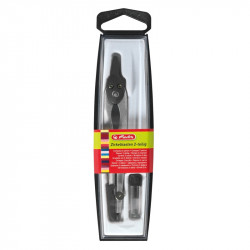 Compas plastic/metalic negru herlitz