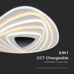 CORP ILUMINAT DECORATIV DIMABIL 120W 3000K + 6000K - ALB - Img 5
