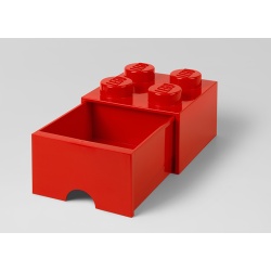Cutie depozitare LEGO 2x2 cu sertar, rosu - Img 2