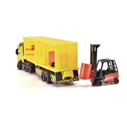 DICKIE SET CAMION DHL SI STIVUITOR CU SUNETE SI LUMINI 35CM - Img 4