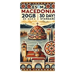 eSIM Macedonia 20GB 30Days Standard