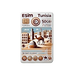 eSIM Tunisia 50GB 30Days Economy