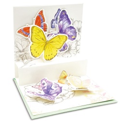 Felicitare POP-UP fantasie, cu modele asortate cu detalii aurii pe exteriorul felicitarii - 13.5 x 13.5 cm (48 buc/display) - Img 6