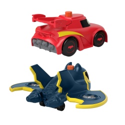 FISHER PRICE BATWHEELS SET 2 MASINUTE CU LUMINI REDBIRD SI BATWING SCARA 1:55 - Img 9