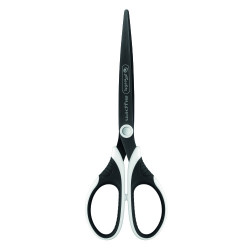 Foarfeca my.pen varf ascutit 18 cm negru/alb blister