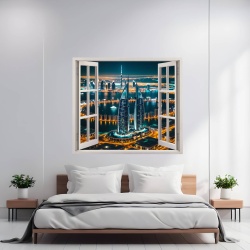 Folie imprimata color pentru decor perete locuinta, dimensiune 125 x 110cm, model: VIEW TO HAVEN 04 - Img 1