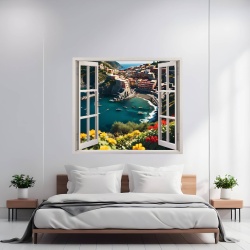 Folie imprimata color pentru decor perete locuinta, dimensiune 125 x 110cm, model: VIEW TO HAVEN 24 - Img 1